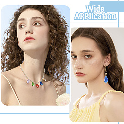 100шт граненые стеклянные подвески в форме капли&nbsp;GLAA-KS0001-11