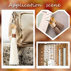 100 шт. 2-цветные двухконусные необработанные бусины из натурального дерева&nbsp;WOOD-YW0001-78