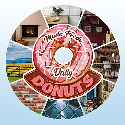 Старинный металлический оловянный знак&nbsp;AJEW-WH0409-006