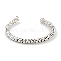 Браслеты-манжеты из нержавеющей стали 304 в стиле телефонного провода&nbsp;BJEW-P331-05P