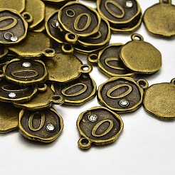 Античная бронза покрытием сплава горный хрусталь подвески&nbsp;LS-ALRI-J153-00-NF