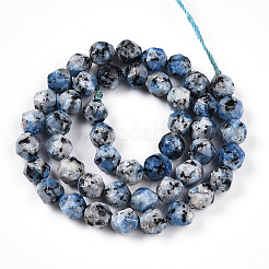 Окрашенные натуральные кунжутные нитки из бисера яшмы&nbsp;G-T139-8mm-47I