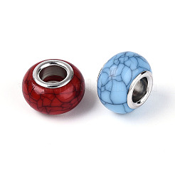 Непрозрачные акриловые бусины с эффектом кракелюра&nbsp;GPDL-N006-01A-08