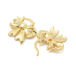 Orecchini a cerchio da donna in ottone placcato con cremagliera bowknot&nbsp;EJEW-Z051-02G
