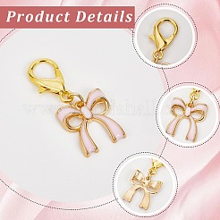 24 stücke 4 arten bowknot legierung emaille schuhe charme&nbsp;HJEW-CP00021