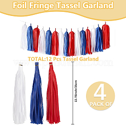 Girlande aus Seidenpapierquasten&nbsp;AJEW-WH20017-34