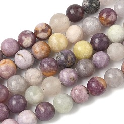 Натуральный лепидолит / пурпурный слюдяный камень бисер пряди&nbsp;G-F591-28-8mm