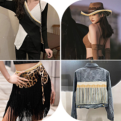 Железная лента со стразами&nbsp;AJEW-WH20048-48G-02