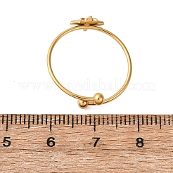 Bague ouverte en acier inoxydable 304 pour femme&nbsp;RJEW-A071-01B-G