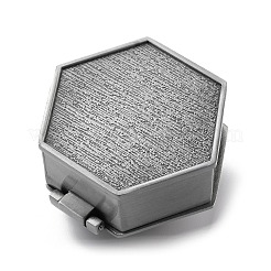 Шкатулка из цинкового сплава в форме шестиугольника&nbsp;OBOX-WH0001-03