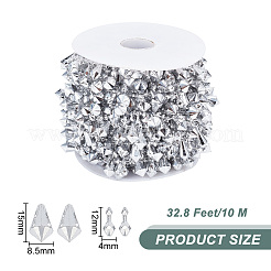 Rifiniture con perline diamantate acriliche&nbsp;OCOR-WH0067-73B