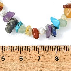 Halsketten mit natürlichen und synthetischen Edelsteinperlen für 7 Chakra&nbsp;NJEW-JN06634