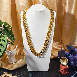 1 collier chaîne cubaine en alliage d'aluminium de 19 mm&nbsp;NJEW-SP0001-20A