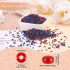 Perles de rocaille rondes en verre opaque&nbsp;GLAA-TAC0025-07A-08