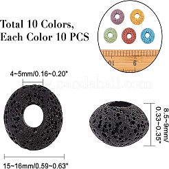 Fili di perle rotonde in pietra lavica sintetica&nbsp;G-NB0001-85