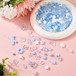 100 г прозрачных и непрозрачных акриловых бусин&nbsp;TACR-TA0001-57D