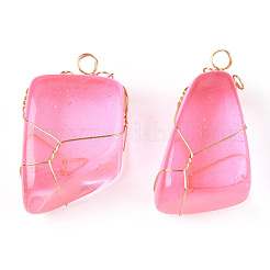 Стеклянные подвески&nbsp;KK-F868-18G-01