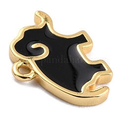 Подвески из золотой латуни с эмалью&nbsp;KK-P197-09A-G