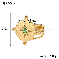 3 шт. Женские кольца из нержавеющей стали 304 с микропаве из кубического циркония&nbsp;STAS-OY008-25G