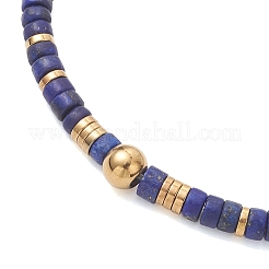 2 шт. эластичные браслеты из натуральных бусин говлита и лазурита для женщин&nbsp;BJEW-JB13214