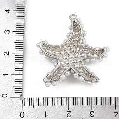 Подвески из искусственного жемчуга в форме морской звезды из латуни и АБС-пластика&nbsp;KK-I352-04A-P