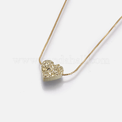 Collane ciondolo in ottone&nbsp;NJEW-I105-04G