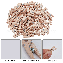 100 pieza de pinzas de madera natural para manualidades&nbsp;AJEW-SP0003-48B