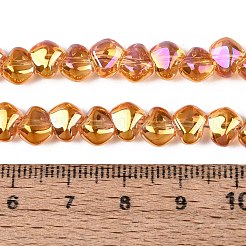 Chapelets de perles en verre transparent électrolytique&nbsp;EGLA-Q133-01A-10