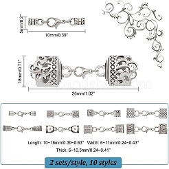 20 Stück Karabinerverschlüsse aus Zinklegierung im 10-Stil&nbsp;FIND-PH0009-99