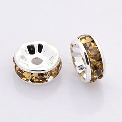 Perline distanziatori strass in ottone&nbsp;RB-A014-Z7mm-14S-NF