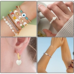 30шт 3 стиля натуральные бусины из пресноводных ракушек&nbsp;BSHE-CJ0001-09