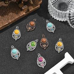 Colgantes de turquesa sintética teñida de estilo bohemio&nbsp;FIND-YWC0003-02AB-01