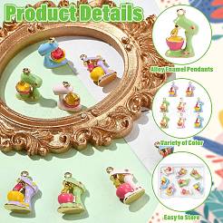 8pcs 4 pendentifs en alliage de couleurs&nbsp;ENAM-CJ0007-54