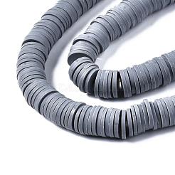 Плоские круглые бусины из глины ручной работы полимерные&nbsp;CLAY-R067-10mm-40