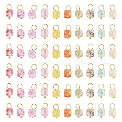 100 Stück 10-farbige transparente Crackle-Glasanhänger&nbsp;PALLOY-TAC0283