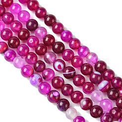 Chapelets de perles en agate rayée naturelle/agate à bandes&nbsp;X-G-K166-13-6mm-03