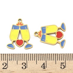 Подвески из нержавеющей стали 304 с эмалью&nbsp;STAS-G360-04G-07