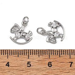 Shegrace Messing-Anhänger mit klarem Zirkonia-Pavé&nbsp;XGRQ4D002-658P