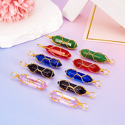 10шт 5 цвета стеклянные подвески&nbsp;GLAA-TA0002-70