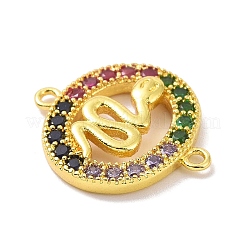 Настоящие 18-каратные позолоченные латунные подвески с микропаве из кубического циркония&nbsp;KK-L209-051G-01