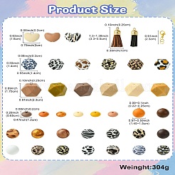 Наборы для ручек-бусин с леопардовым принтом своими руками&nbsp;DIY-CJ0002-65