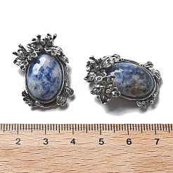 Pendentifs en jaspe tache bleue naturelle&nbsp;G-H083-01AS-06