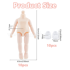 Corps de poupée féminine en PVC pour la fabrication de poupées&nbsp;DIY-WH0504-971