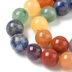 Нити бусин из натуральных смешанных драгоценных камней чакра&nbsp;G-P574-A03-8mm