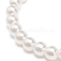 Bracciale elasticizzato con perline in plastica abs con ciondoli in lega smaltata per bambini&nbsp;BJEW-JB08524-03