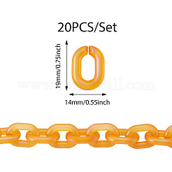 20 connecteur à maillons rapides en acrylique transparent&nbsp;OACR-TADJ0001-03H