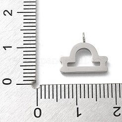 304 Edelstahl Micro Pave Zirkonia Charms&nbsp;STAS-Z107-09P-06