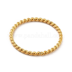 Кольцо из витой веревки из нержавеющей стали 304 для женщин&nbsp;LS-RJEW-P036-01G-F