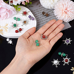 40шт 10 стиля подвески из натуральных драгоценных камней&nbsp;G-TA0001-88