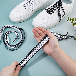 4 пара плоских шнурков из полиэстера двух цветов&nbsp;FIND-FH0012-24